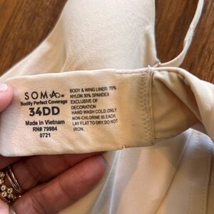 COPY - Soma Bodily Perfect Coverage Bra NEVER WORN 34DD